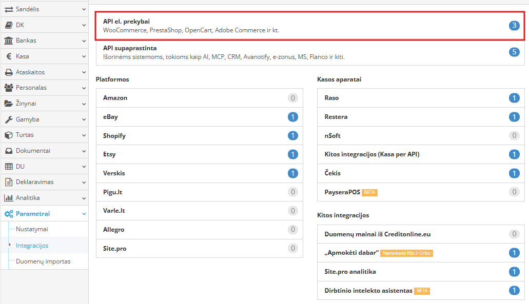 API key generation window